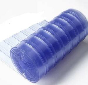 A roll of double ribbed pvc strip curtain